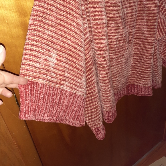 Woman Within Chenille Sweater 4X Terracotta and Cream 3/4 Sleeve Worn Once EUC - Picture 3 of 4